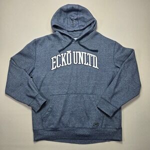 Ecko Unltd Pullover Hoodie Sweatshirt Big Logo Casual‎ Gray Men's XXL